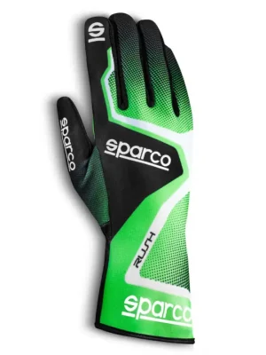 Sleva Kartingové rukavice Sparco Rush, barva zelená, velikost 4 (dětské)