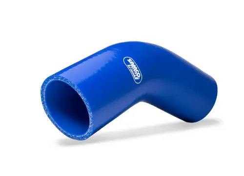 Samco Sport silikonové redukční koleno 45° s vnitřním průměrem 63 mm > 51 mm, barva červená Ověřený