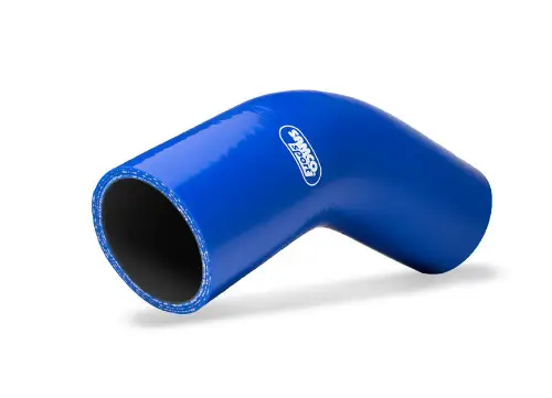 Akce Samco Sport Fluoro silikonové redukční koleno 90° s vnitřním průměrem 19 mm > 16 mm pro vedení oleje a nafty, barva lightning modrá (maskáčový vzor)