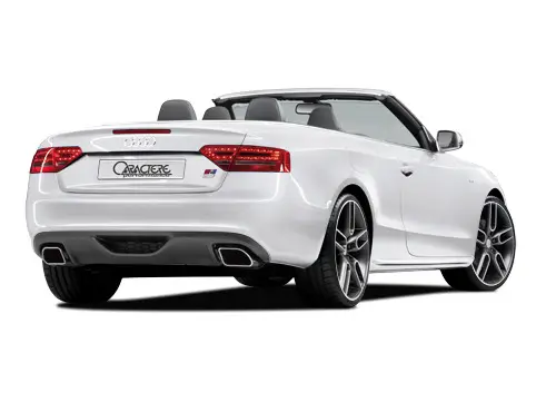 CARACTERE spoiler pod originální zadní nárazník pro Audi A5 (8T) Cabrio, varianta s výřezem pro originální koncovku výfuku na obou stranách pro motory 2,7TDI, 3,0TDI, 3,2 V6, 1,8TFSI MULTI, 2,0TFSI Koupit Online