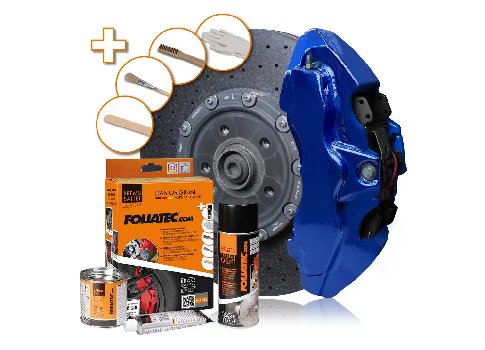 Akce FOLIATEC dvousložková barva na brzdy, barva modrá (Performance blue metallic)