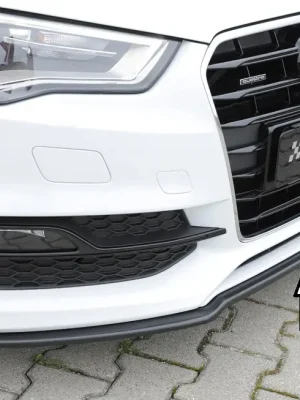 Bezpečná Platba Rieger lipa pod přední nárazník pro Audi A3 8V 3-dvéř. (convertible 8V7), 5-dvéř. (sedan 8VS) před faceliftem, 07/12-08/16, plast ABS bez povrchové úpravy