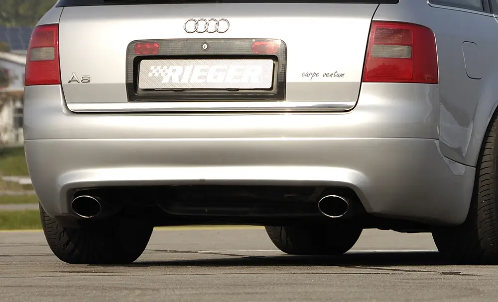 Finální Výprodej Rieger spoiler pod zadní nárazník S6 Look pro Audi A6 4B avant po faceliftu r.v. 07/01-, plast ABS bez povrchové úpravy