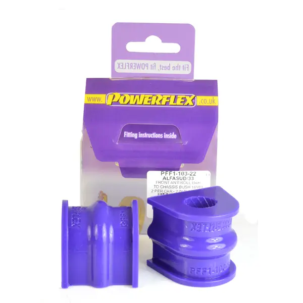 Silentbloky Powerflex PFF1-103-22 pro Alfa Romeo Alfasud 1971-1989 "Uložení před. stabilizátoru v karoserii 22mm", pozice na diagramu: 3 Vysoce Kvalitní