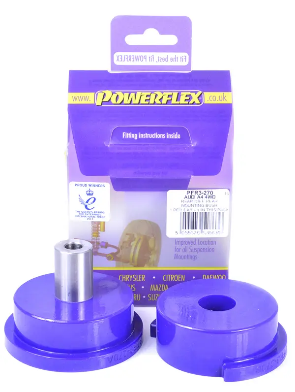 Akce Silentbloky Powerflex PFR3-270 pro Audi A4 B7 Quattro "Uložení zad. diferenciálu, přední silentblok", pozice na diagramu: 7