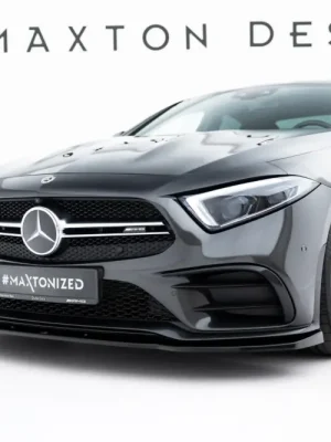 Akční Cena Maxton Design spoiler pod přední nárazník ver.2 pro Mercedes CLS C 257/53AMG, černý lesklý plast ABS