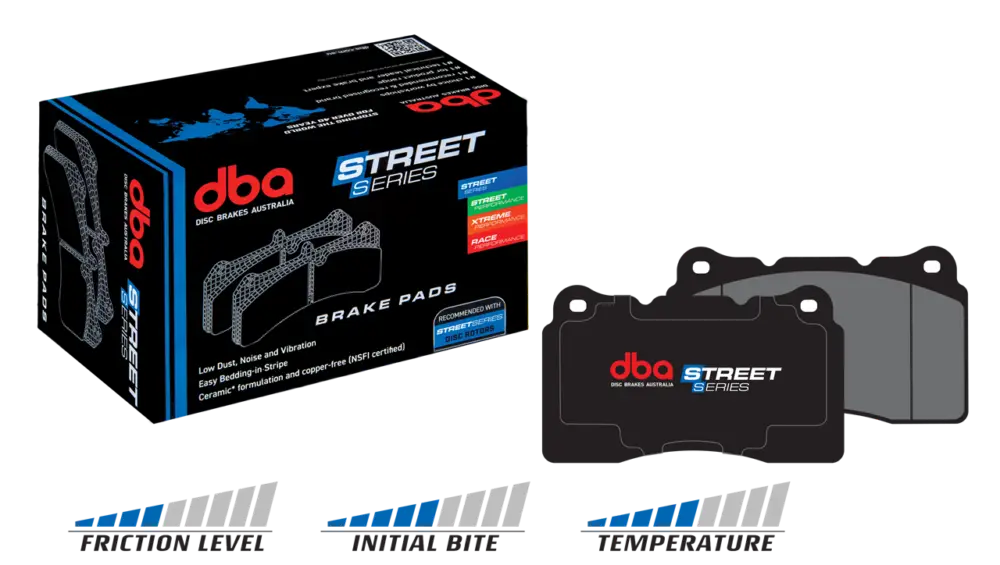 DBA Street Series Ceramic přední sada brzdových destiček pro Peugeot 308 Cc 2009-2013 1.6 Turbo 150BHP Ihned K Objednání