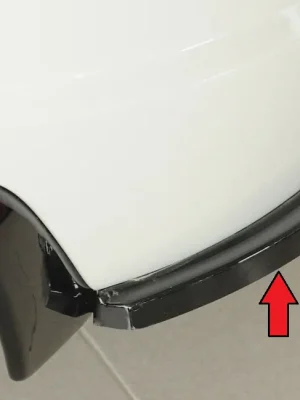 Levný Rieger spoiler pod zadní nárazník na pravé straně pro Audi TT RS 8J, 8J1-FV, 8S roadster r.v. 05/16-08/18, plast ABS lakovaný do černé lesklé barvy