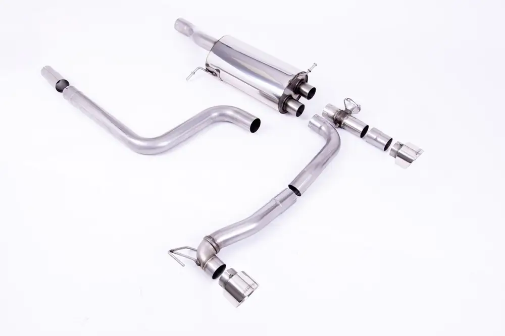Bezpečná Platba Milltek Sport homologovaný výfuk cat-back GPF Back Maxton Designs Dual Outlet pro Ford Fiesta Mk8 ST 1.5 EcoBoost 200PS (Pre Sept 2020 Models Only) 2018-2020, GT-100 leštěné koncovky