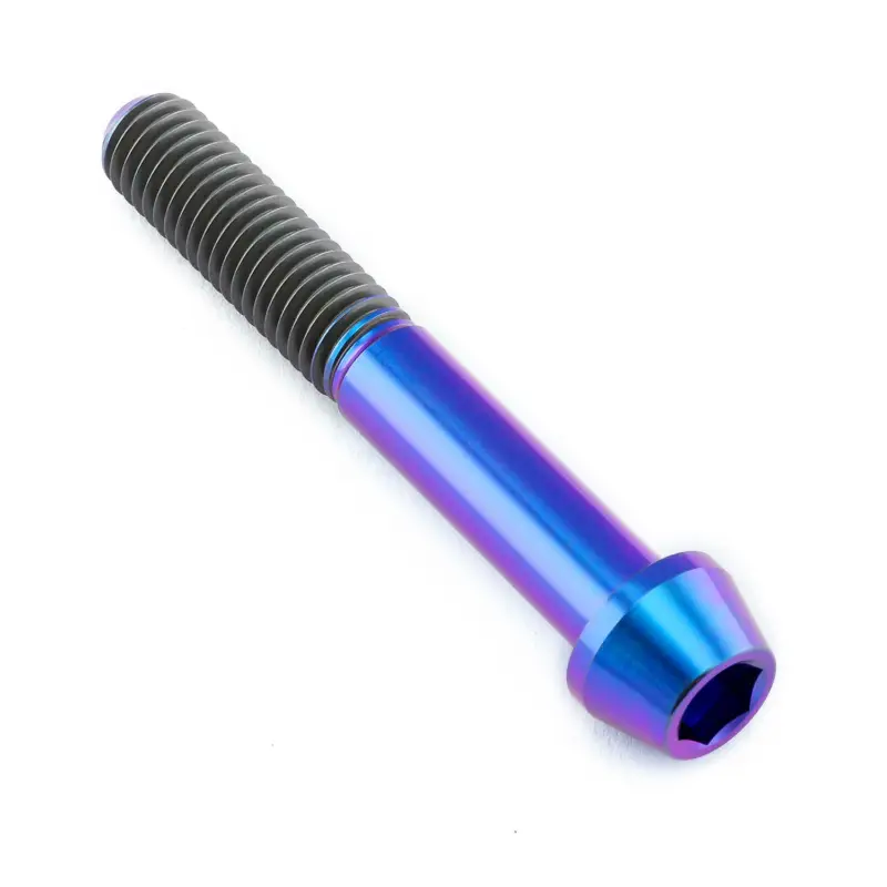 Pro-Bolt titanový inbusový šroub s kónusovou hlavou se závitem M8 x 1,25 mm a délkou 55 mm, barva opálená fialová Levný