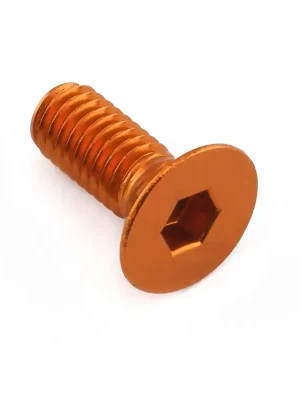 Akční Cena Pro-Bolt hliníkový inbusový šroub se zápustnou hlavou se závitem M6 x 1,00 mm a délkou závitu 11,2 mm, barva oranžová