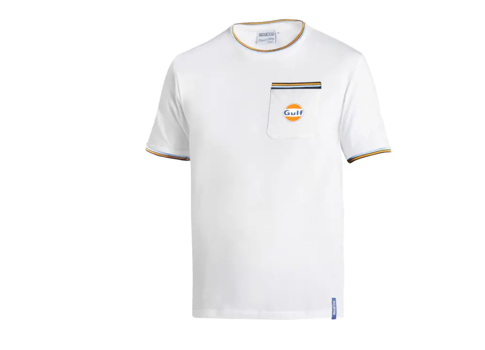 Sparco triko Gulf s náprsní kapsičkou, barva bílá, velikost XXXL Časově Omezené