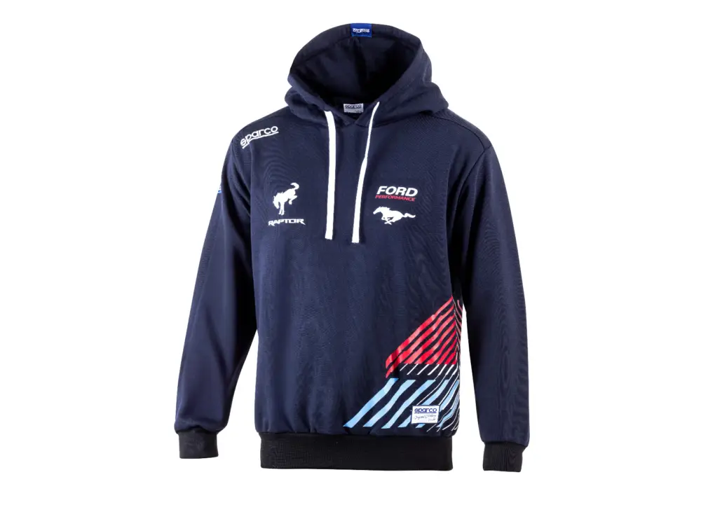 Sparco mikina přes hlavu s kapucí Ford Performance, barva modrá, velikost M Dokud Zásoby Vydrží