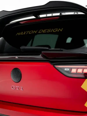 Objednat Nyní Maxton Design spodní prodloužení spoileru 3d pro Volkswagen Golf GTI Mk8, Mk8 Facelift, černý lesklý plast ABS, vč. Clubsport