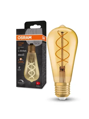 Akční Nabídka Ledvance Retro LED stmívatelná žárovka E27 4 W VINTAGE, teplá bílá