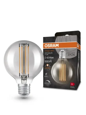 Nejprodávanější Ledvance stmívatelná vintage LED žárovka E27 11 W GLOBE, teplá bílá
