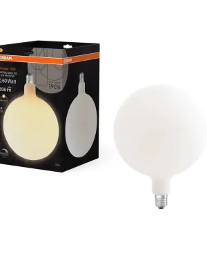 Hit Sezóny Ledvance matná LED žárovka velká E27 7.3W VINTAGE GLOBE, teplá bílá