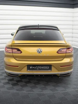 Must-Have Maxton Design vložka zadního nárazníku pro Volkswagen Arteon, černý lesklý plast ABS - POVRCHOVÉ VADY