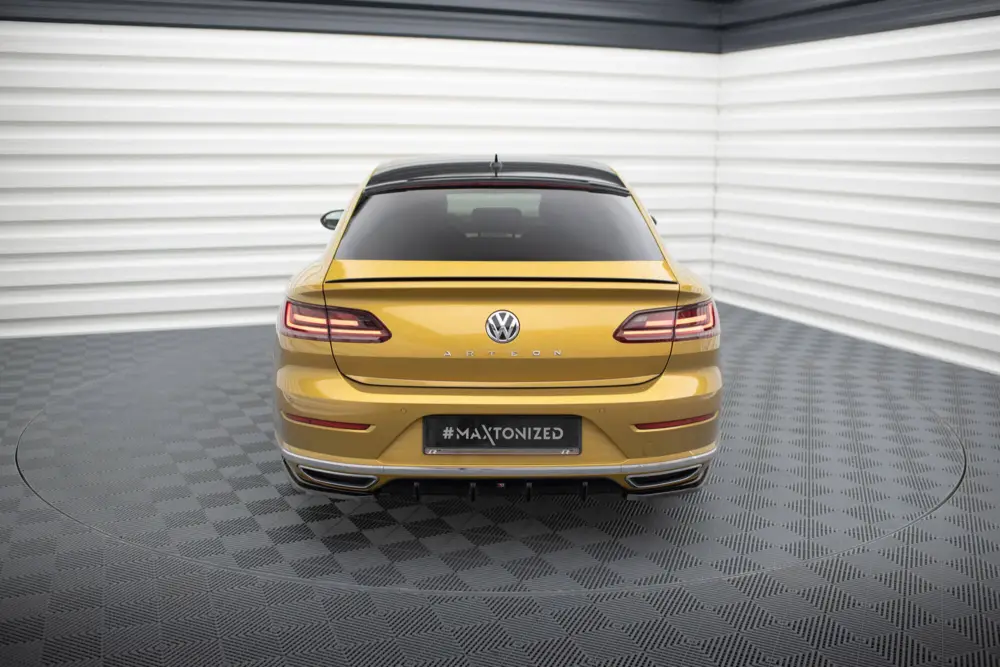Must-Have Maxton Design vložka zadního nárazníku pro Volkswagen Arteon, černý lesklý plast ABS - POVRCHOVÉ VADY