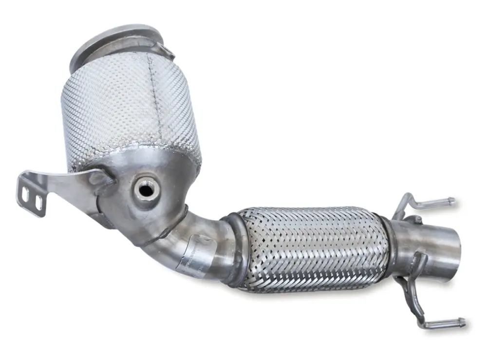 Cenový Hit HJS downpipe 70 mm včetně katalyzátoru 200 cpsi pro Mini Cooper S typ FMCA, FMK, FML2, FML4, emisní norma Euro 6d - OPF, Cooper S/Cabrio/Clubman, 2.0, 141kw (B48A20A)