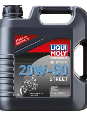 Motorový olej Liqui Moly Motorbike HD Synth Street 20W-50, 4L Dokud Zásoby Vydrží