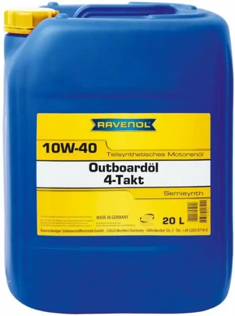 Motorový olej Ravenol Outboardoel 4T 10W-40, 20L Poslední Šance