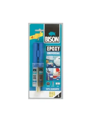 Dokud Zásoby Vydrží BISON EPOXY UNIVERSAL vysokopevnostní dvousložkové epoxidovélepidlo 24 ml