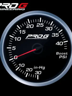 Budík tlaku turba Pro G Race Series RS, 40 PSI Bílý 60mm Jen Po Omezenou Doba