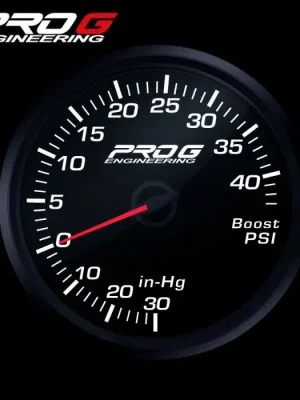 Budík tlaku turba Pro G Race Series RC, 40 PSI Bílý 60mm Nejlepší Volba